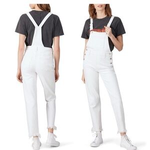 J Brand Women's White Jeans Overalls